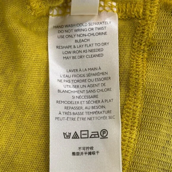 🆕Free People Sunsetter Linen Blend Top Color Golden Meadow  Sz L - Picture 14 of 15